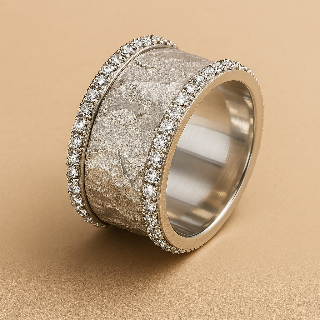 Vintage Silver-Plated Zirconia Ring