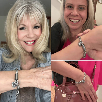 Thick bracelet with hearts
