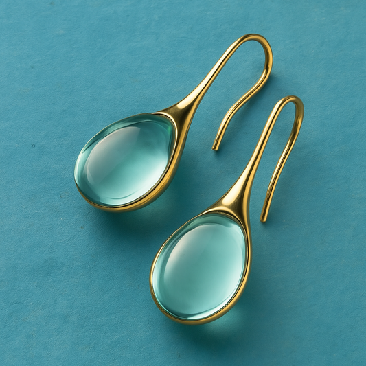 Crystal drop earrings in gold and silver