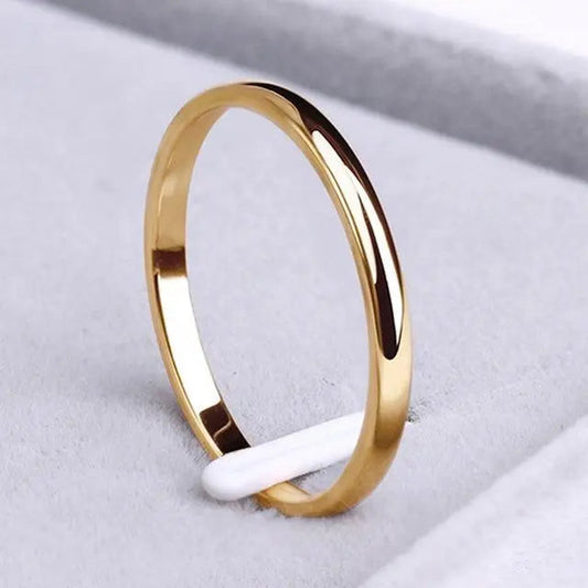 Simple gold and silver ring