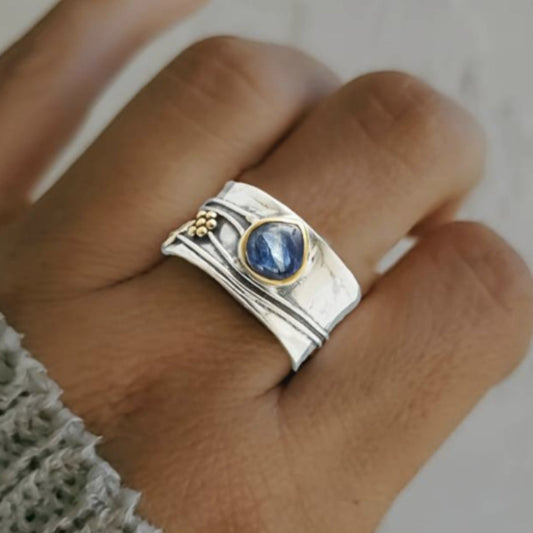 Bohemian gemstone meditation ring