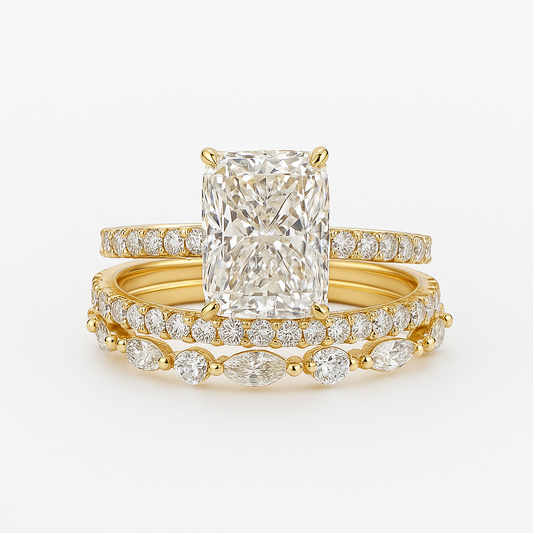 Set of 3 Jaily wedding rings