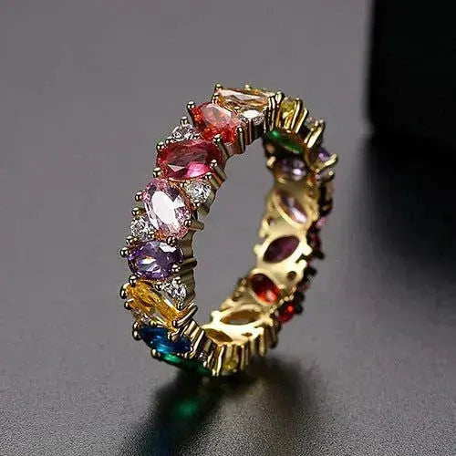 Multicolor Zirconia Vintage Ring