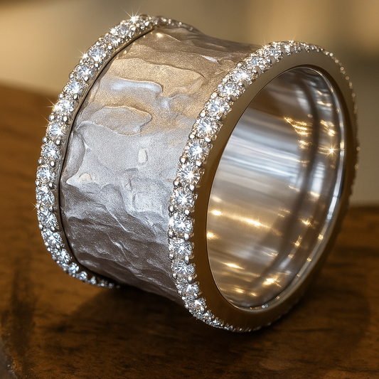Vintage Silver-Plated Zirconia Ring