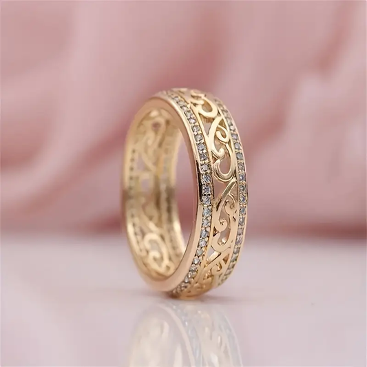 Bright Cast Gold Ring